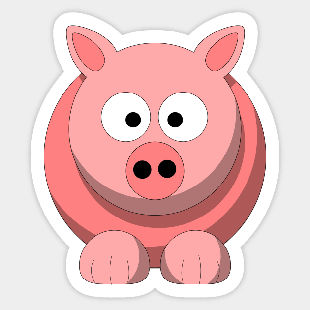Happy Cute Pig Sticker by Nirvanibex